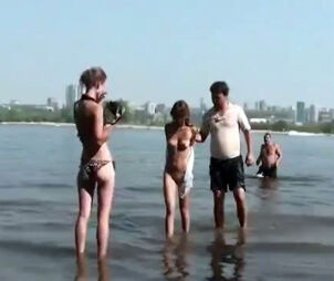 Bare teenages on the beach for swingers in Kiev. Bare